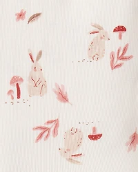 Toddler 2-Piece Bunny Floral 100% Snug Fit Cotton Pajamas - Ivory