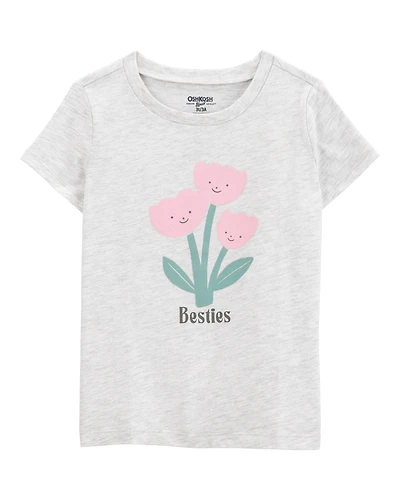 Toddler Besties Short-Sleeve Graphic Tee - Grey