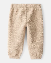 Baby Girl Cozy Jogger Pants - Brown