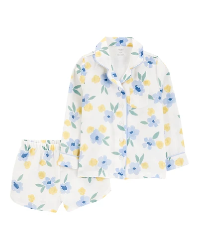 Kid Floral Loose Fit 2-Piece Pajamas