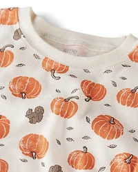 Kid Organic Cotton Pajamas Harvest Pumpkins