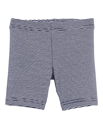 Toddler Girl Striped Tumbling Shorts - Navy