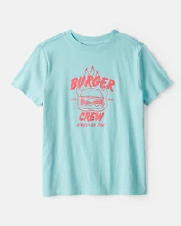 Boys Burger Crew Short-Sleeve Graphic Tee - Blue