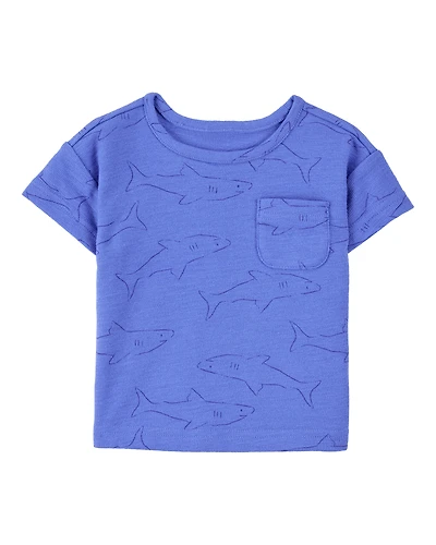 Baby Shark Pocket Tee - Blue