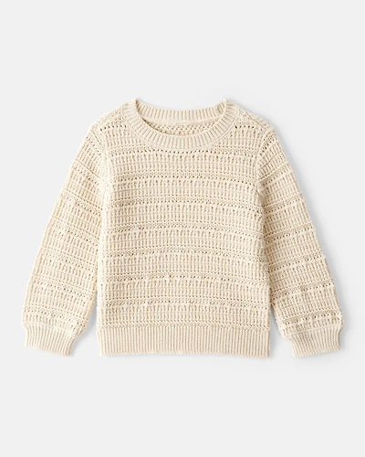 Baby Girl Long-Sleeve Sweater - Ivory