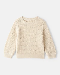 Baby Girl Long-Sleeve Sweater - Ivory