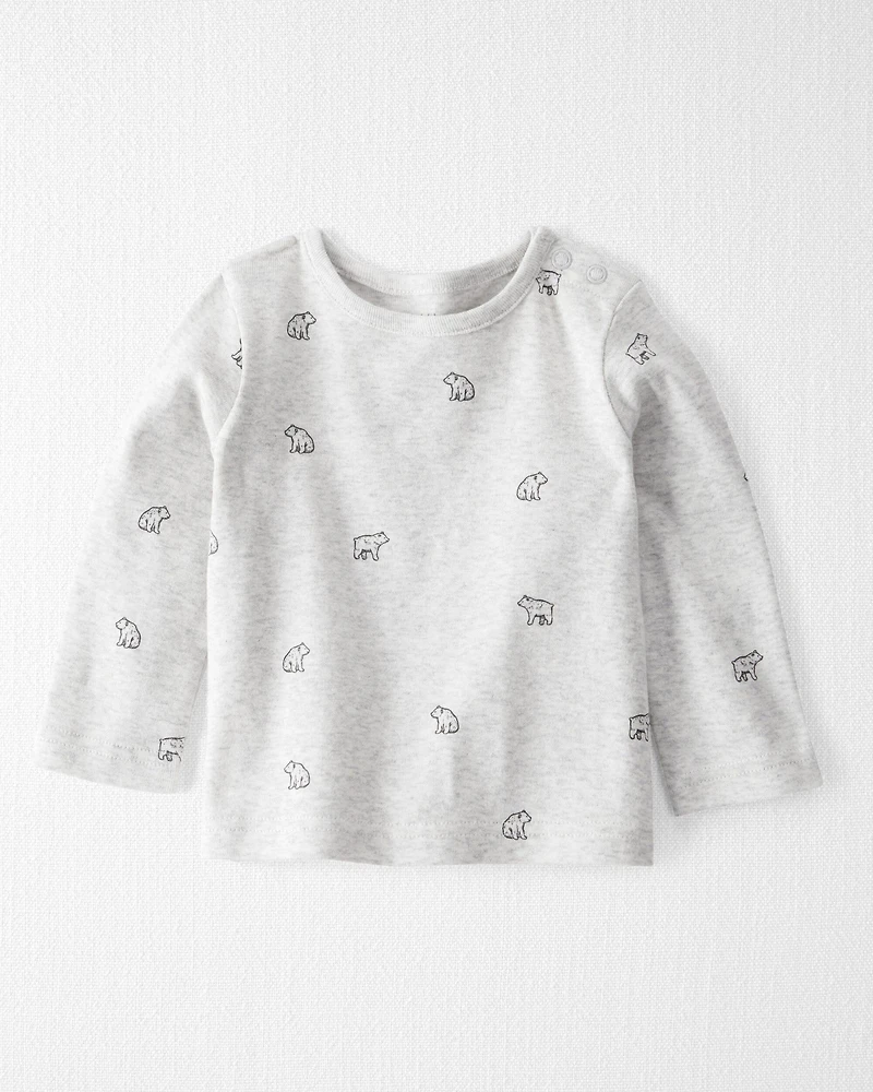 Baby 2-Piece Organic Cotton Overall Set Bear Print