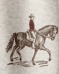 Baby Organic Cotton Sleep & Play Pajamas Western Rodeo Print