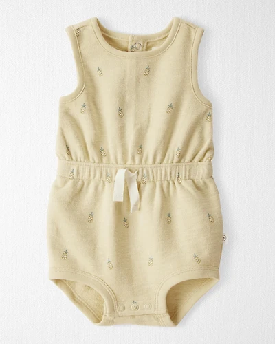 Baby Girl Organic Cotton Pineapple-Print Romper