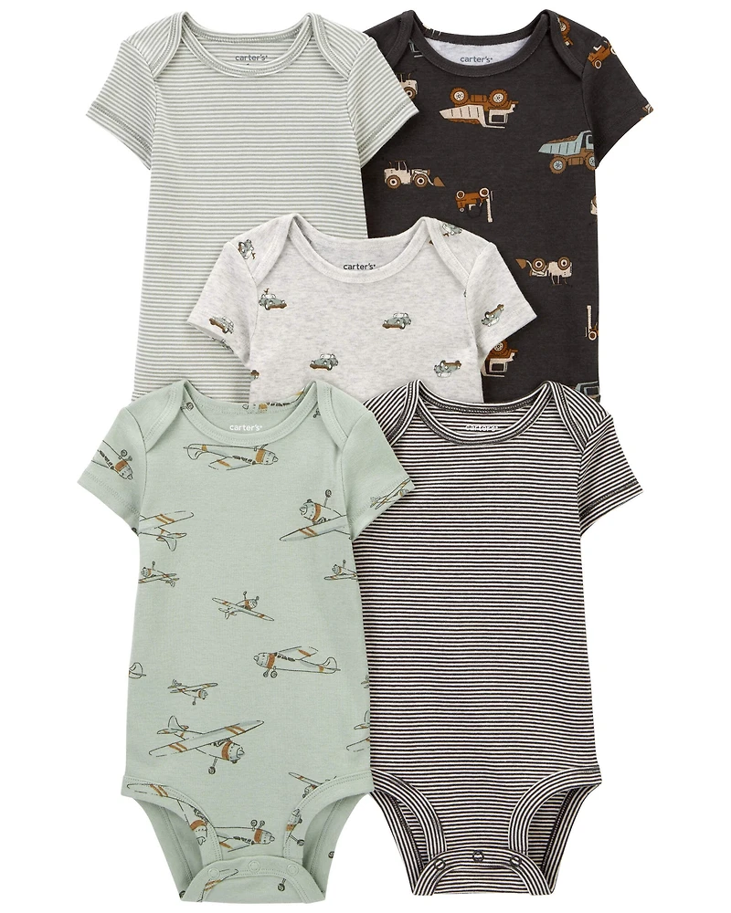 Baby -Piece Short-Sleeve Bodysuits & Pull-On Pants Set