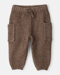 Baby Boy Pull-on Sweater Knit Joggers - Brown