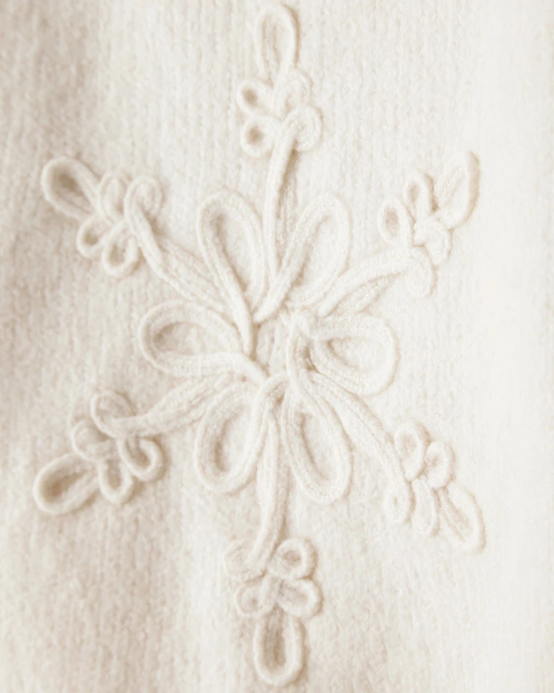 Baby Girl Snowflake Long-Sleeve Sweater - Cream