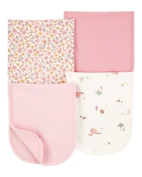 Baby 4-Pack Burp Cloths - Pink