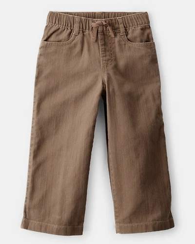 Toddler Girl Drawstring Wide-Leg Pants - Brown