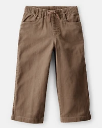 Toddler Girl Drawstring Wide-Leg Pants - Brown
