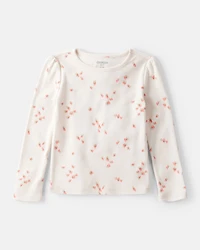 Toddler Girl 2-Piece Heart Print Cotton Long-Sleeve Dress - Brown