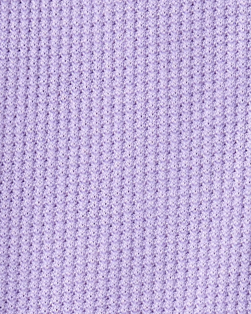 Baby Girl PurelySoft Long-Sleeve 2-Way Zip 1-Piece Pajamas - Purple