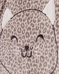 Toddler Girl Leopard DreamPlush Long-Sleeve Snug Fit 2-Piece Pajamas - Brown