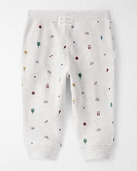 Baby 2-Piece Organic Cotton Waffle Knit Set Nature Icon Print