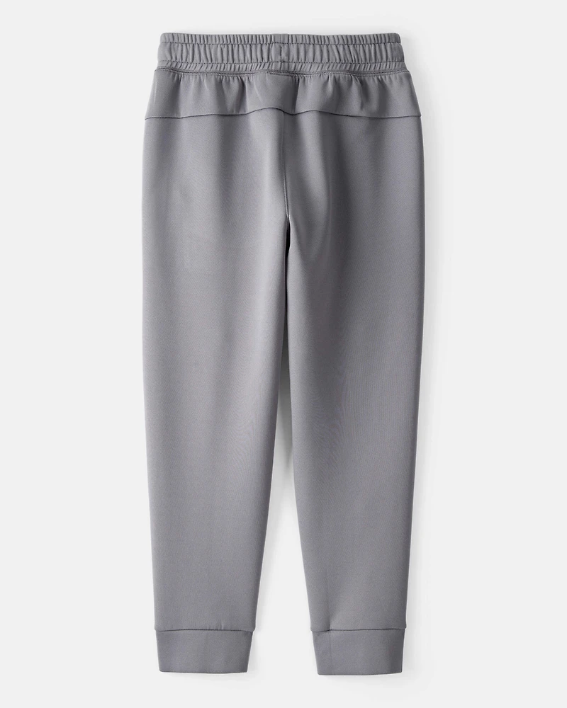 Boys 2-Piece Active Tee & Joggers Set - Burgundy/Grey