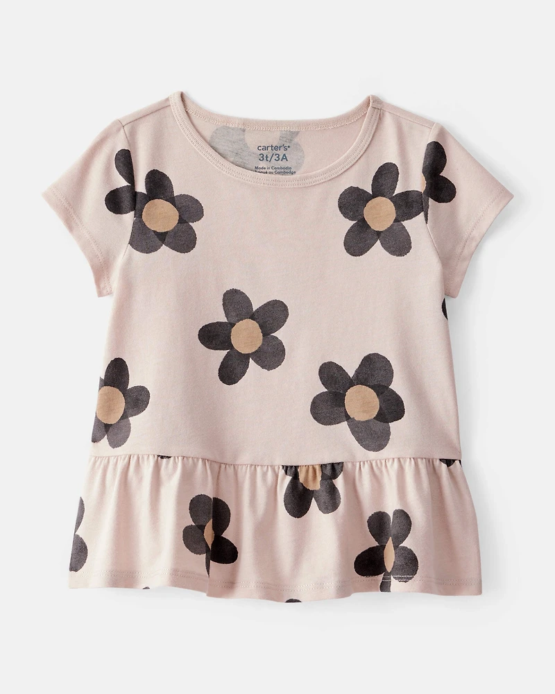 Toddler Girl 2-Piece Flower Print Top & Floral Leggings Set - Multi
