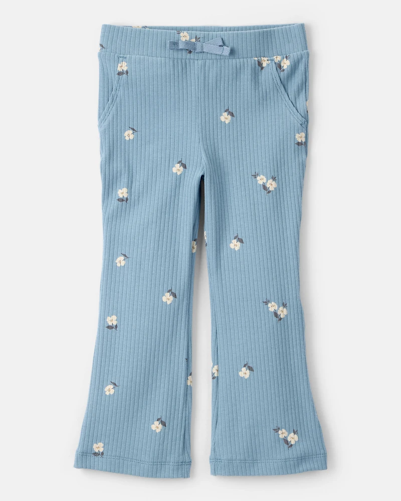 Toddler Girl 2-Piece DayDream Fleece Floral Top & Pant Set - Blue