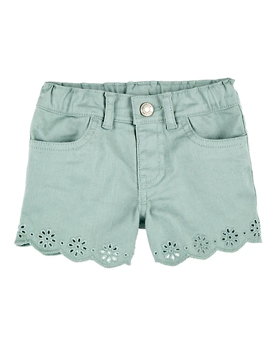 Baby Iconic Eyelet Short - Green