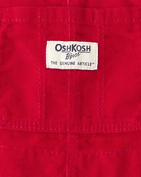Toddler Girl Corduroy Skirtall - Red