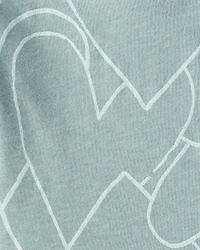 Baby Girl 3-Piece Heart Print Outfit & Dress Set - Green