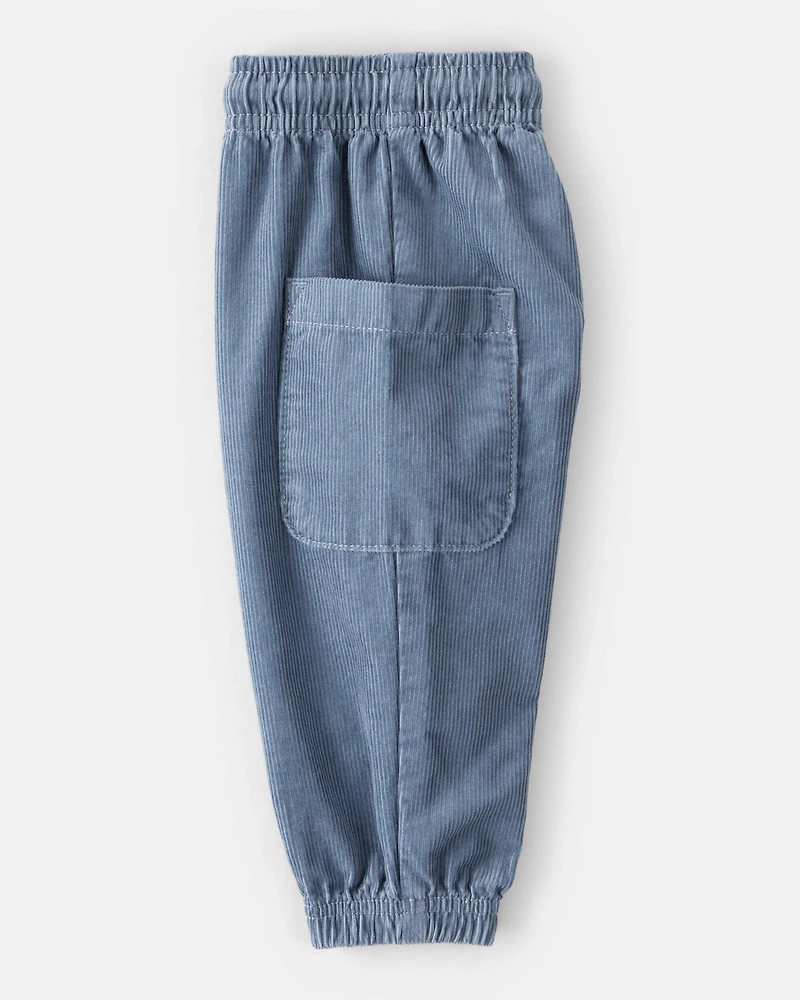 Baby Boy Corduroy Joggers - Blue