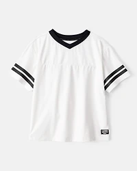 Girls 2-Piece Short-Sleeve Graphic Tee & Bike Shorts Set - White/Black