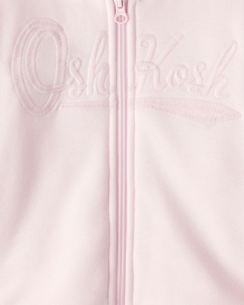 Toddler Girl Hooded Zip-Up Jacket - Pink