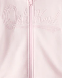Toddler Girl Hooded Zip-Up Jacket - Pink