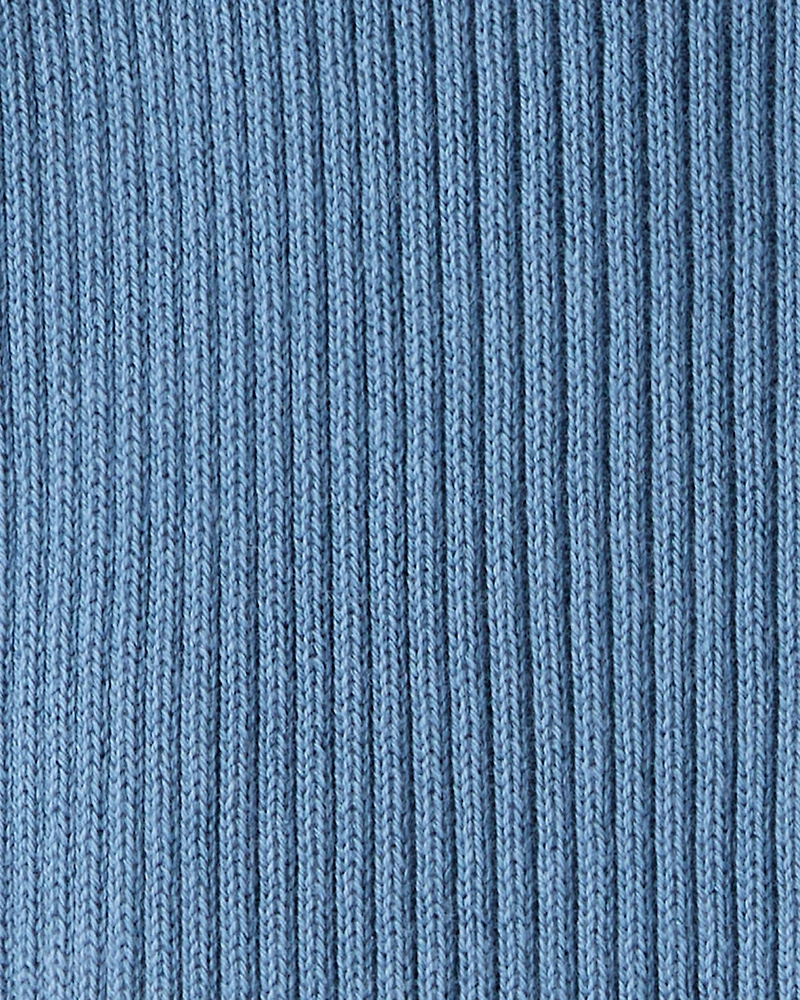 Baby Organic Cotton Ribbed Sweater Knit Jumpsuit