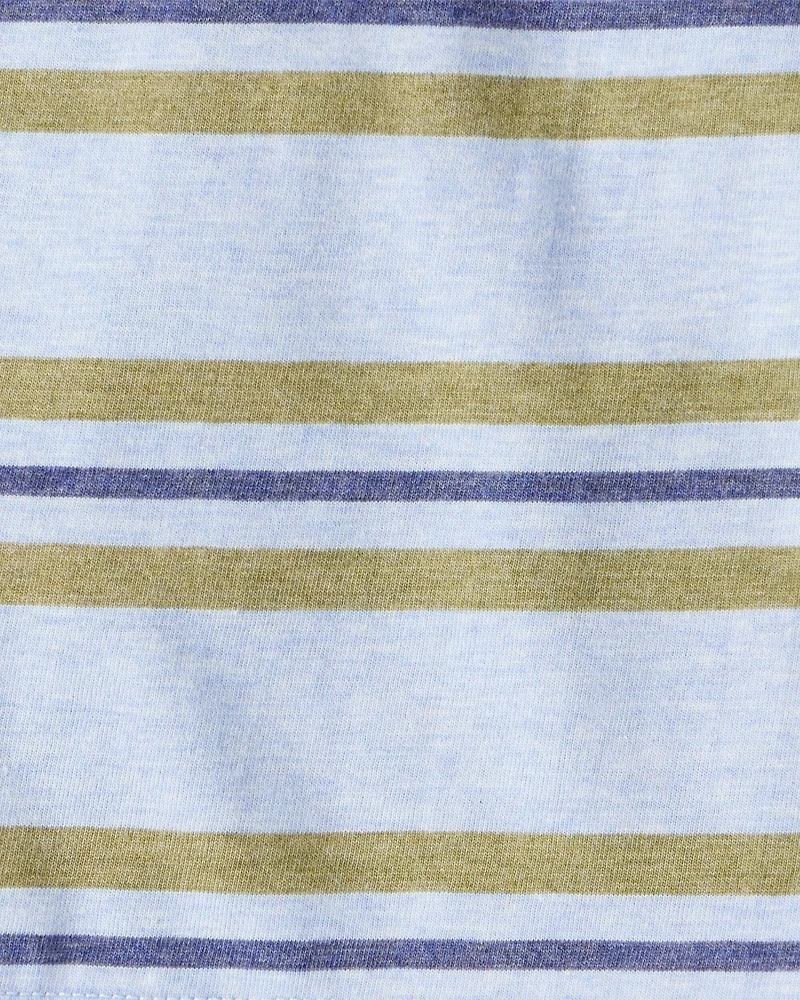 Baby Boy Striped Short-Sleeve Henley Tee