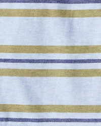 Baby Boy Striped Short-Sleeve Henley Tee