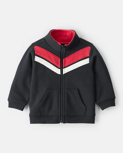Baby Boy Zip-Up Jacket - Black