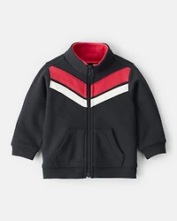 Baby Boy Zip-Up Jacket - Black