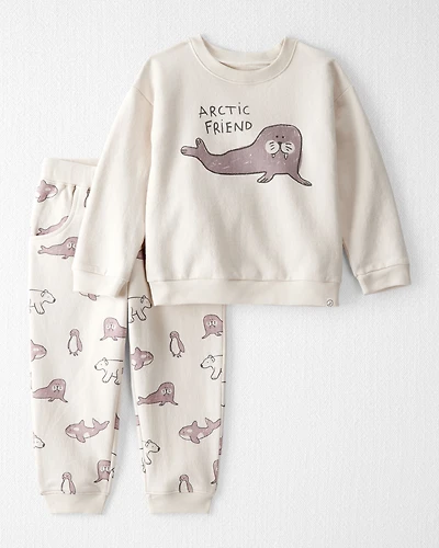 Toddler 2-Piece Set Made with Organic Cotton in Artic Friends Print