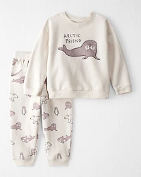 Toddler 2-Piece Set Made with Organic Cotton in Artic Friends Print
