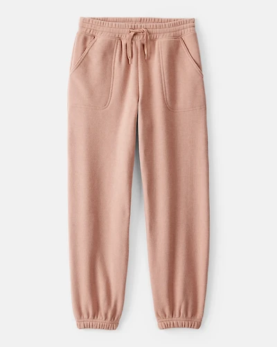 Girls Cotton Joggers - Brown