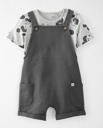 Toddler 2-Piece Organic Cotton Shortall Set