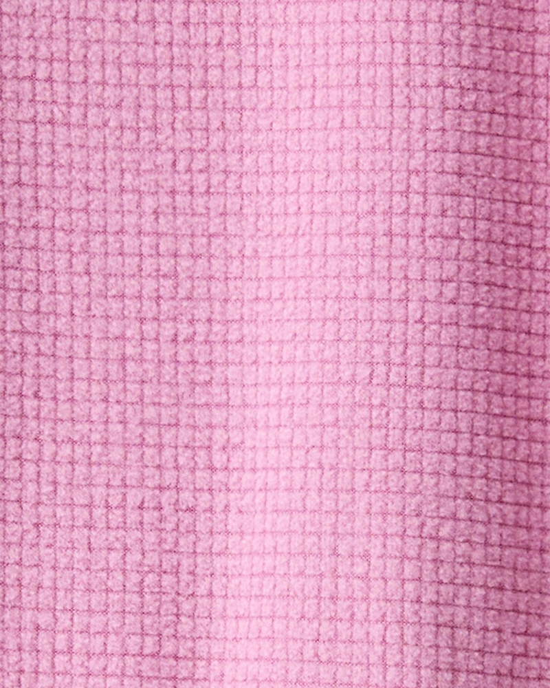 Baby Girl Fleece Loose Fit 1-Piece Pajamas-Pink