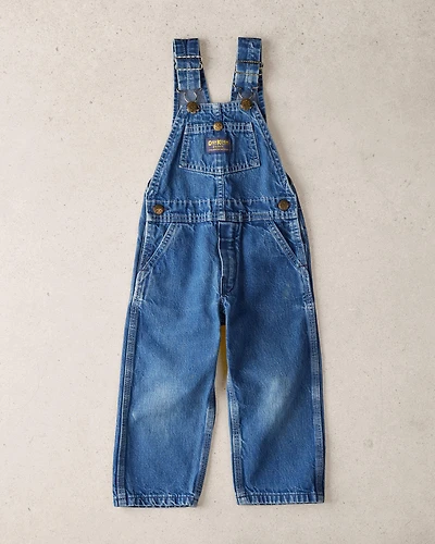 Toddler 3T Vintage Medium Wash Denim Overalls from the OshKosh Archive Release, circa 1980s