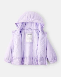 Baby Girl Long-Sleeve Midweight Jacket - Purple