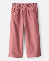 Toddler Girl Cotton Wide-Leg Pants - Pink
