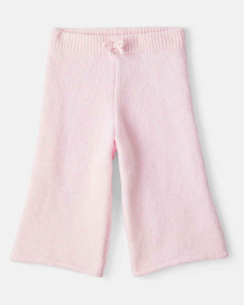 Baby Girl Wide-Leg Sweater Knit Pants