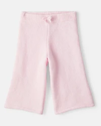 Baby Girl Wide-Leg Sweater Knit Pants