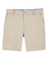 Girls Stretch Chino Shorts - Khaki