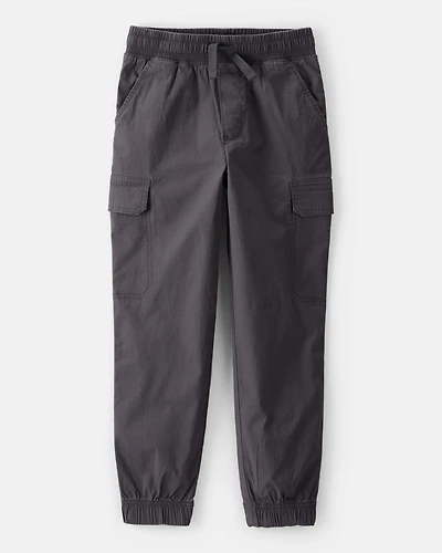 Boys Cotton Fashion Cargo Pants - Dark Grey